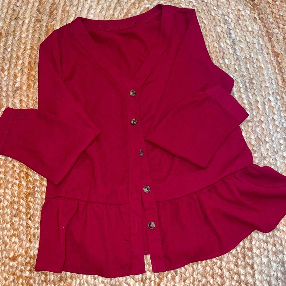 Women’s Blouse-Burgundy